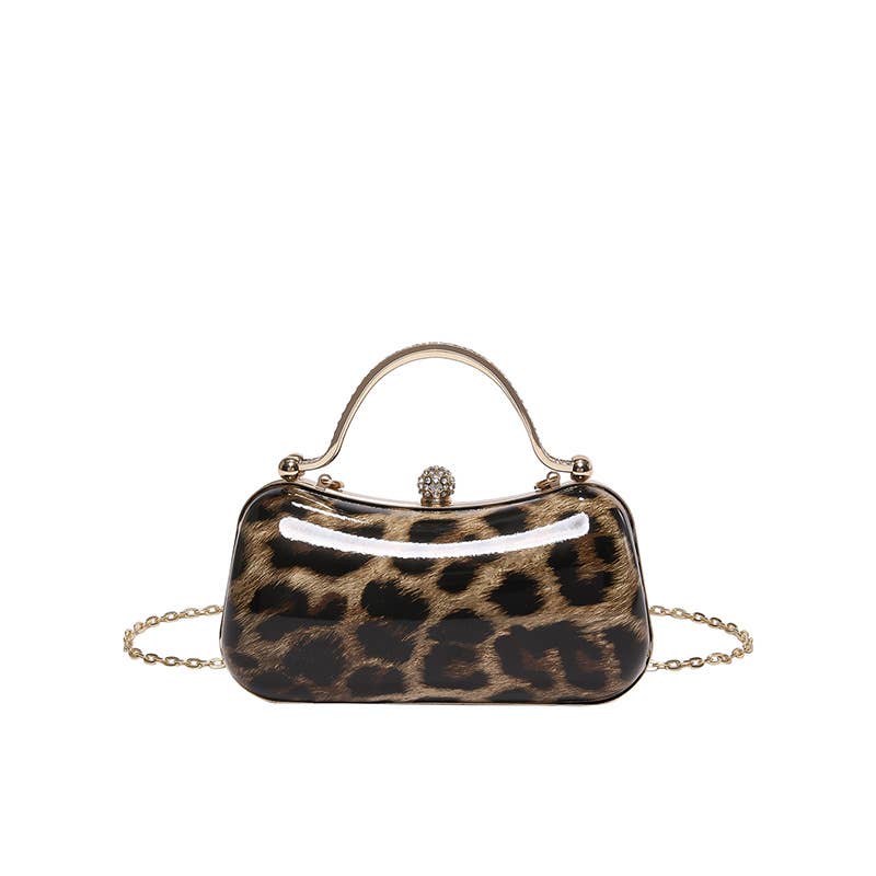 Leopard print fashionable single-shoulder bag