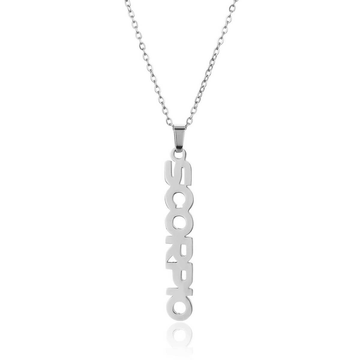 CLAVICLE CHAIN TWELVE ZODIAC TITANIUM NECKLACE