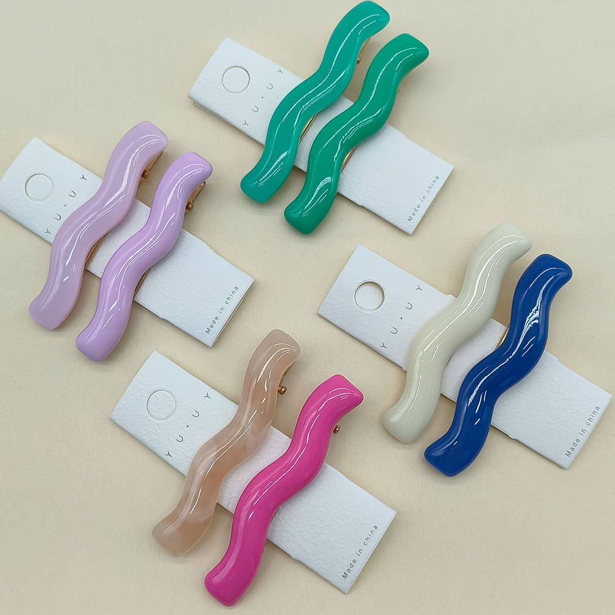 Candy Color Acrylic Wave Hair Clip - Side Bang Pin_CWAHA1289