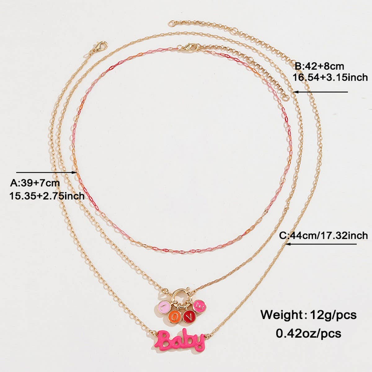FASHION DESIGN POPULAR FLOWER HEART NECKLACE_CWAJE2847