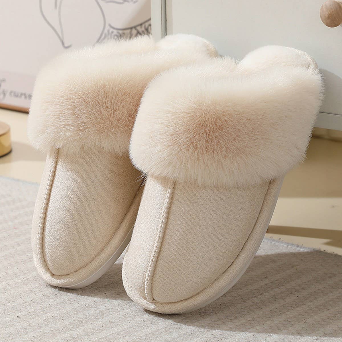 Fluffy Cozy Warm Soft House Slippers