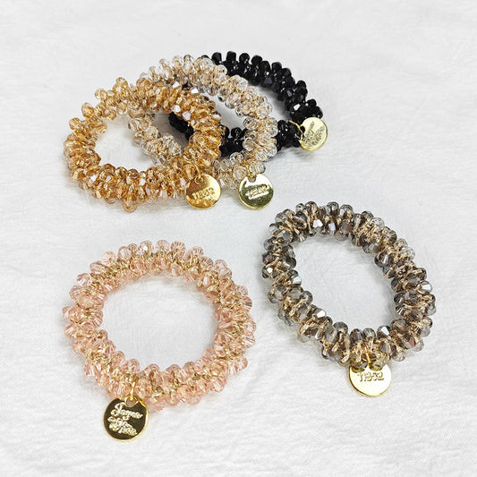 Beaded Crystal Hair Tie Bracelet for Women_CWAHA0131