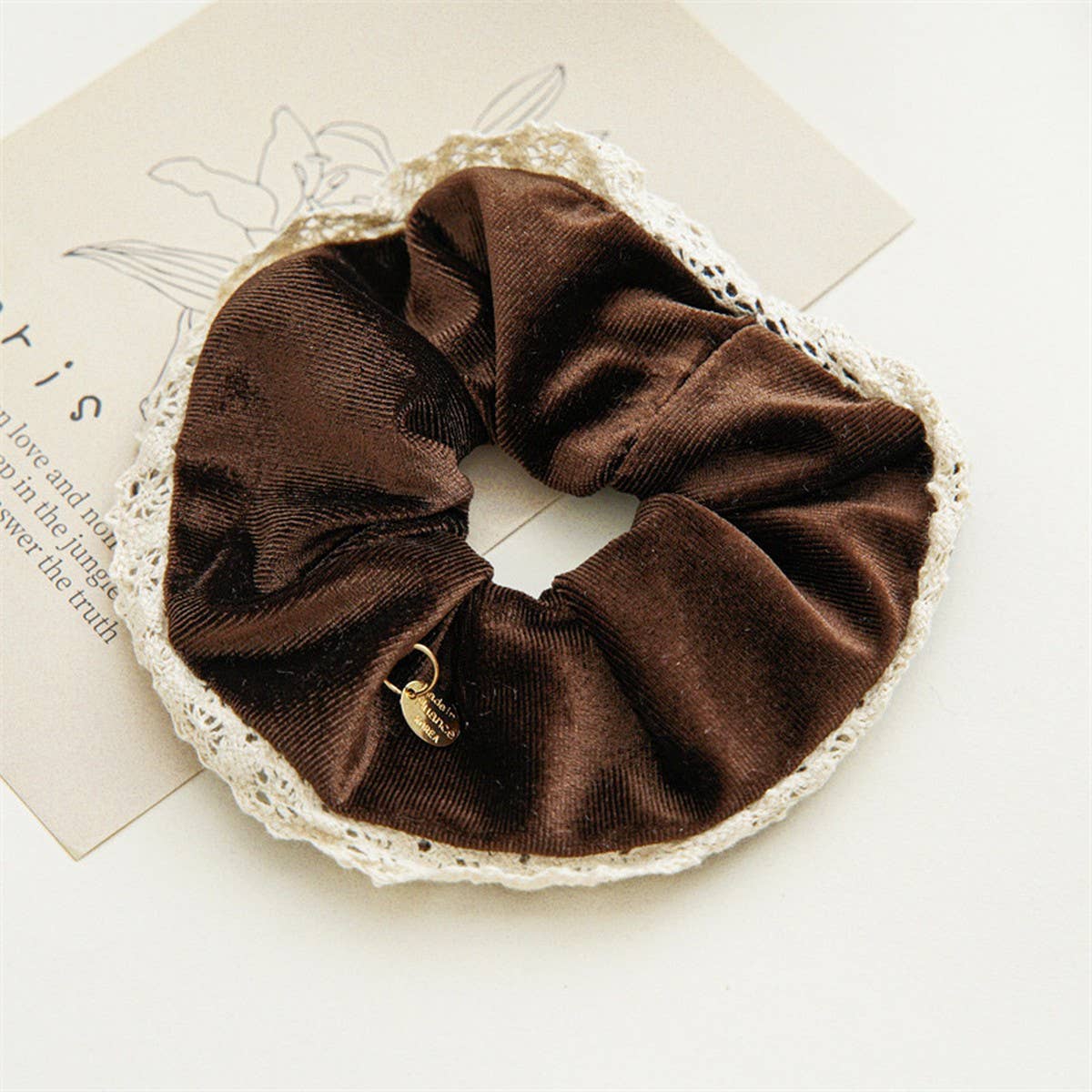 VINTAGE FRENCH VELVET LACE HAIRBAND