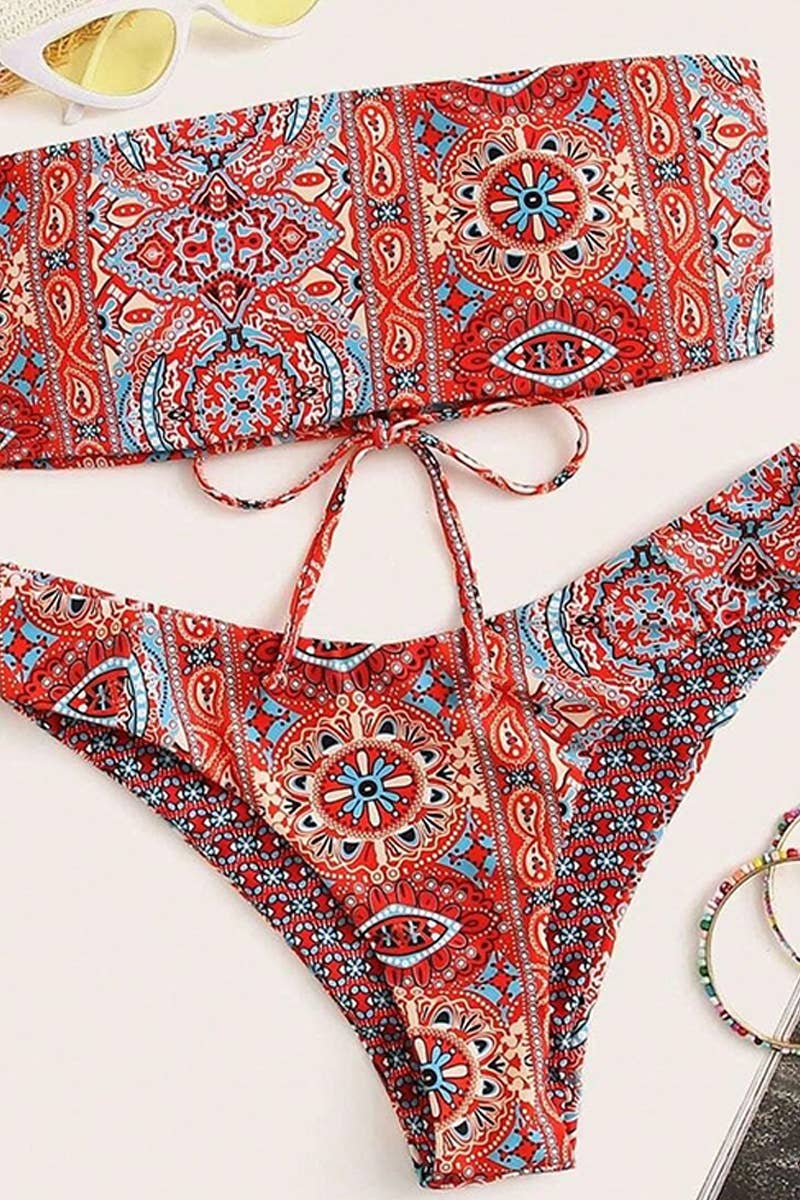 CWMW0836_PRINTED SUMMER SEXY TWO-PIECE SWIMSUIT