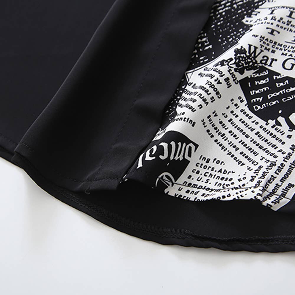 Vintage patchwork chiffon long-sleeved shirt