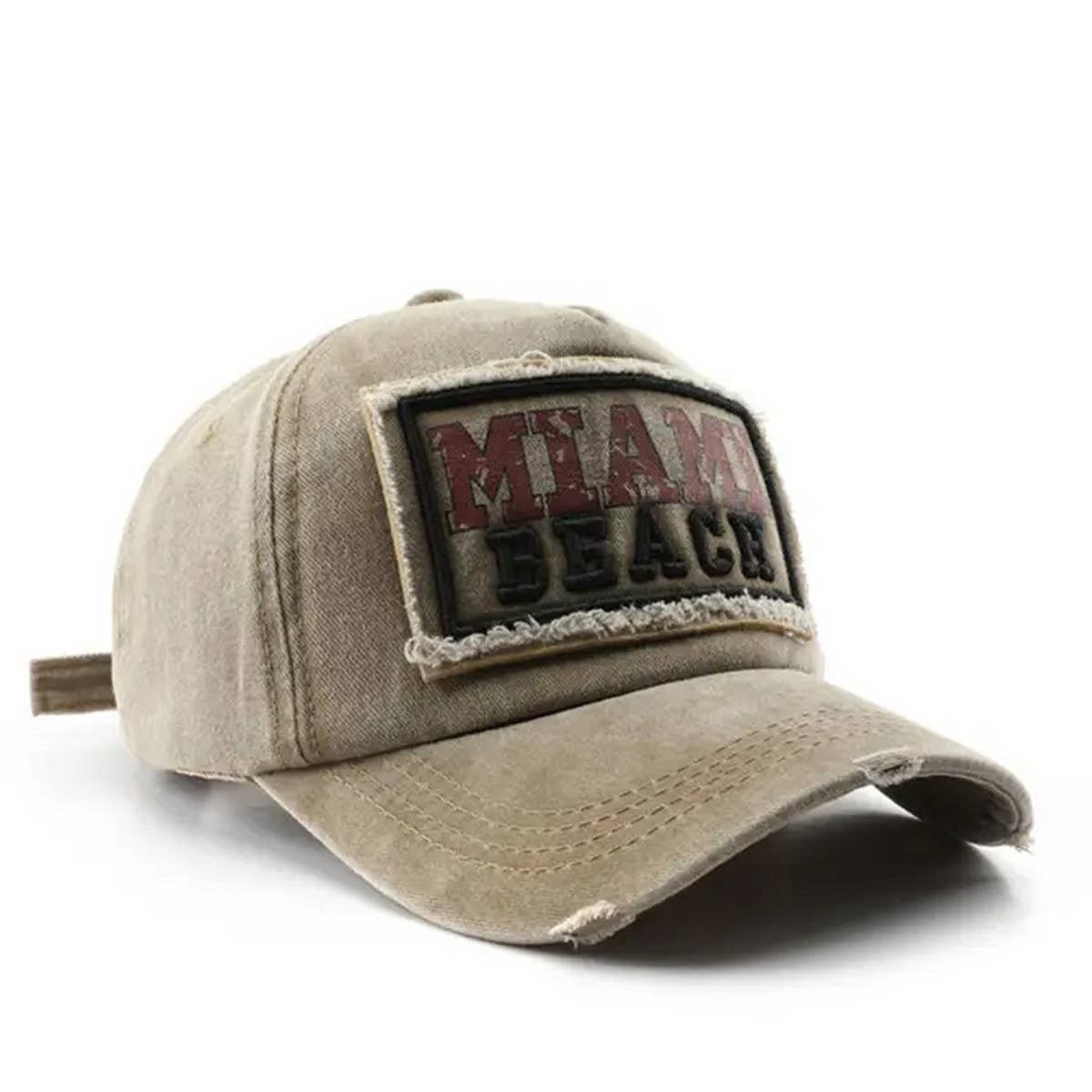 Vintage baseball cap with letter patch CWAH1274