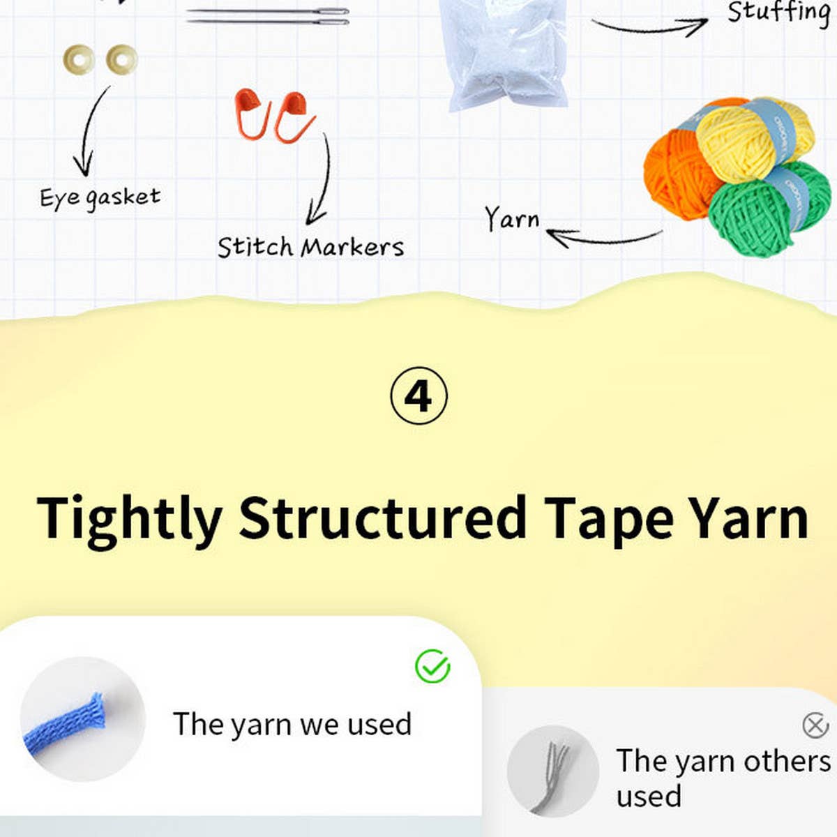 CROCHET MATERIAL BAG VEGETABLE SET