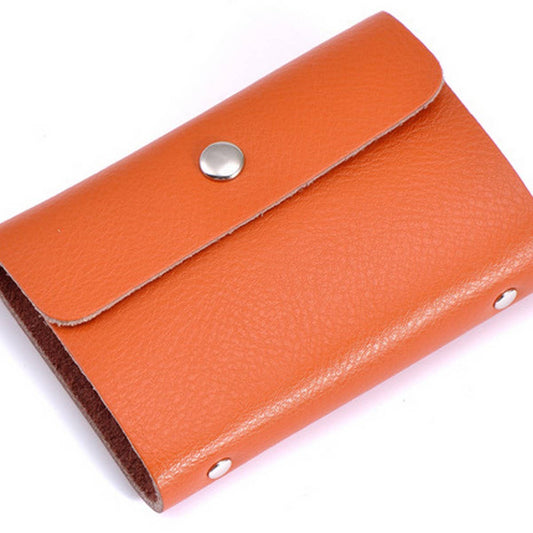 SIMPLE AND STYLISH COWHIDE BANK CARD HOLDER_CWAB3890