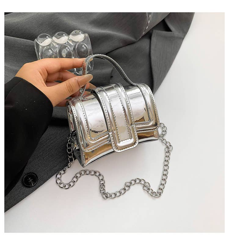 Candy-colored portable mini crossbody bag