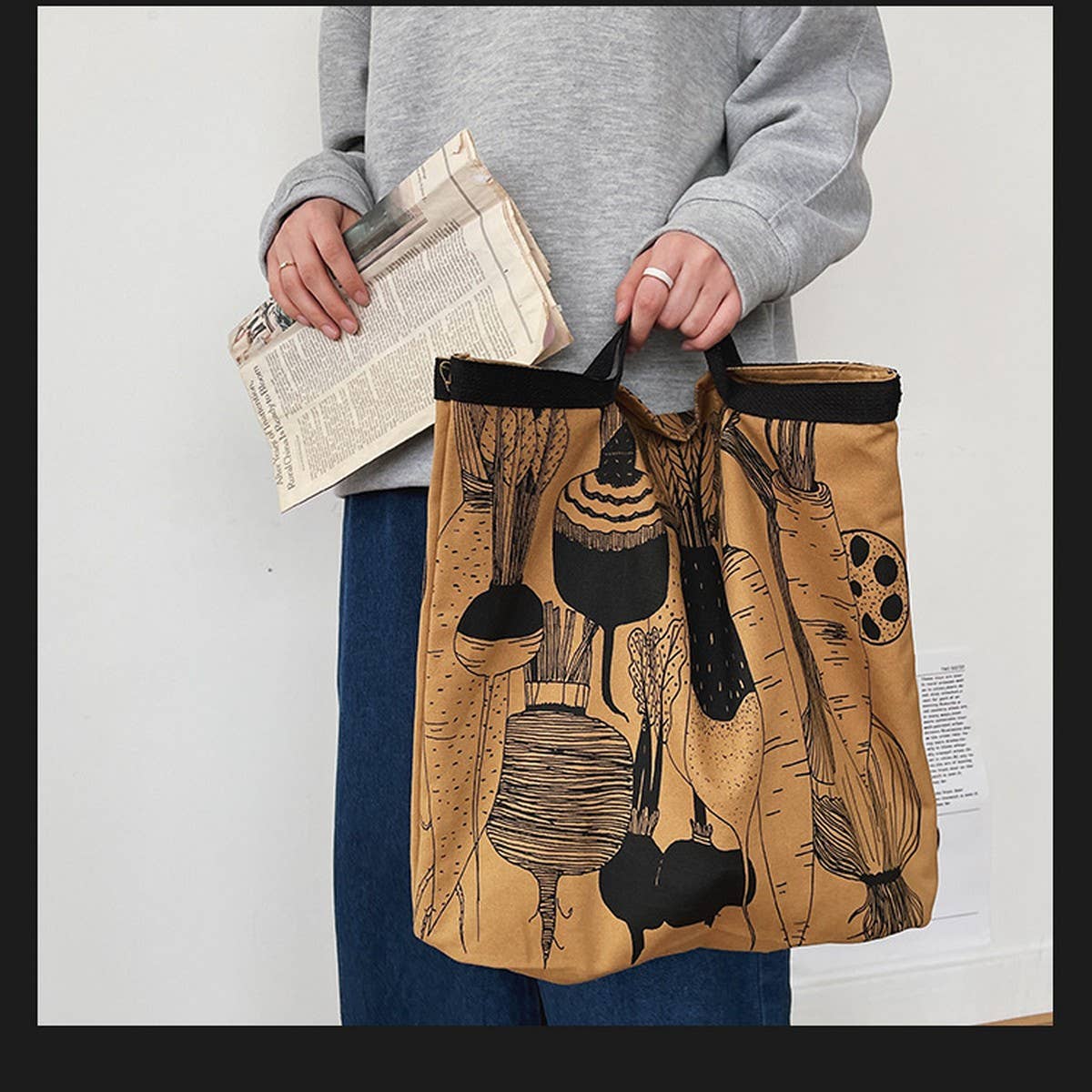 LETTER EMBROIDERED LARGE CAPACITY CANVAS TOTE BAG_CWAB1682