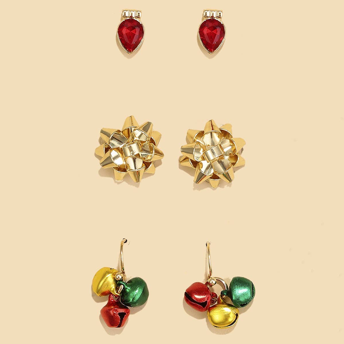CHRISTMAS EARRING COMBINATION CARTOON EARRING SET