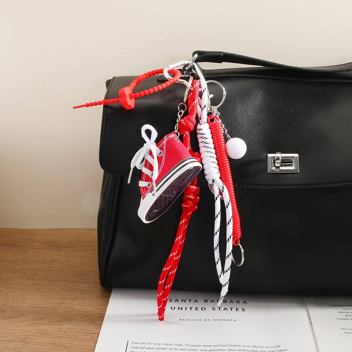 Mini Canvas Sneaker Charm ? Sporty Golf Style