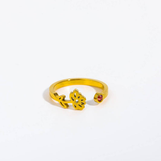 December Colored Zirconia Open Ring
