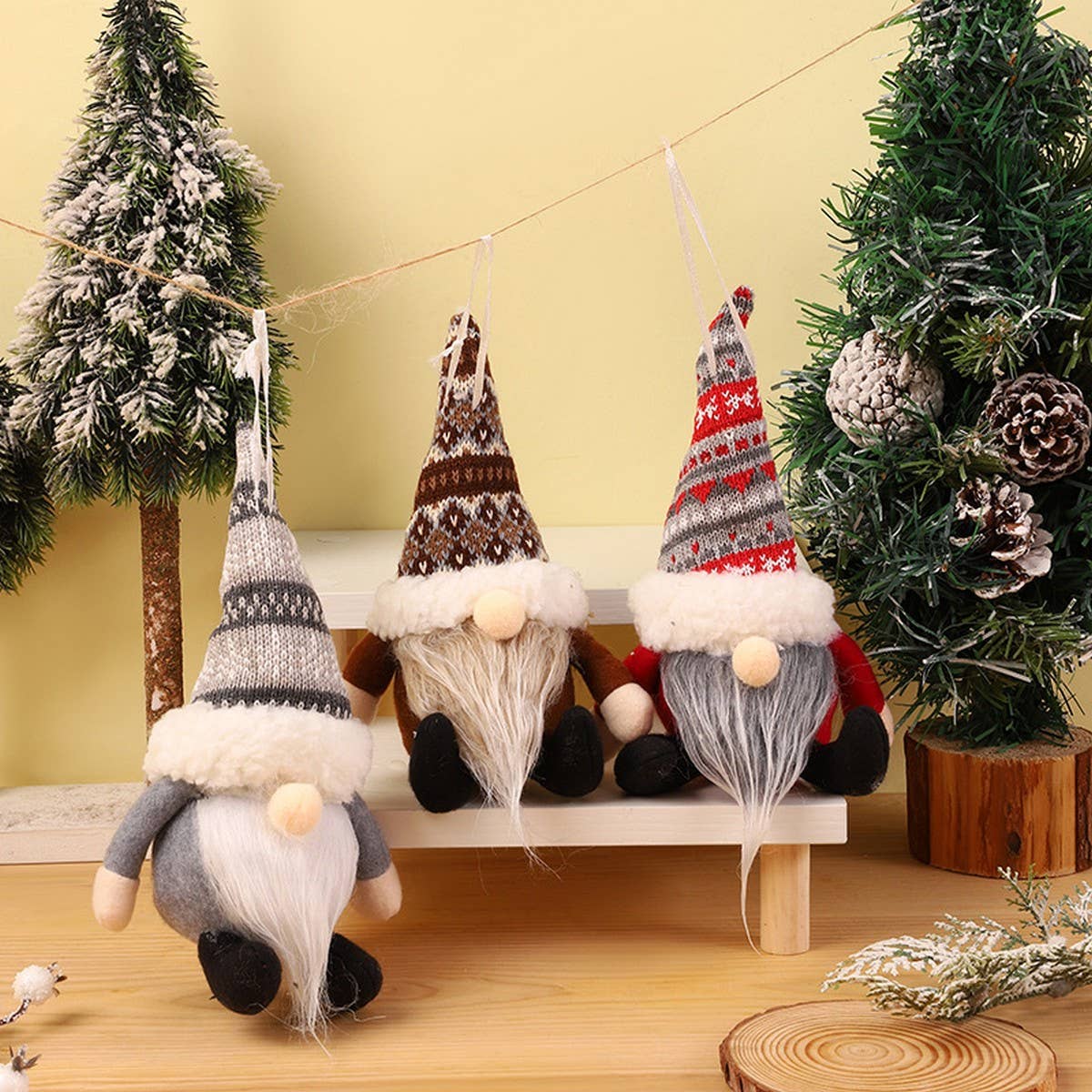 KNITTED HAT BALL FOREST OLD MAN PENDANT DECORATION