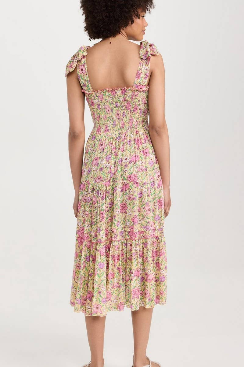 CWDMD6015_STRAPLESS BACKLESS VINTAGE PRINT MAXI DRESS