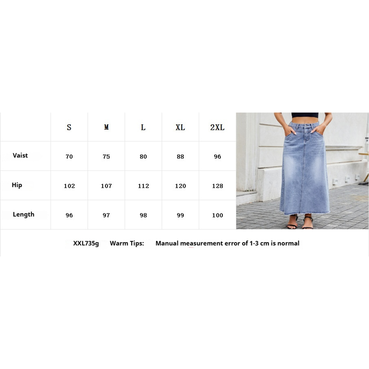 Women??¢s High Waist Denim Midi Skirt with Pockets_CWJSK0203
