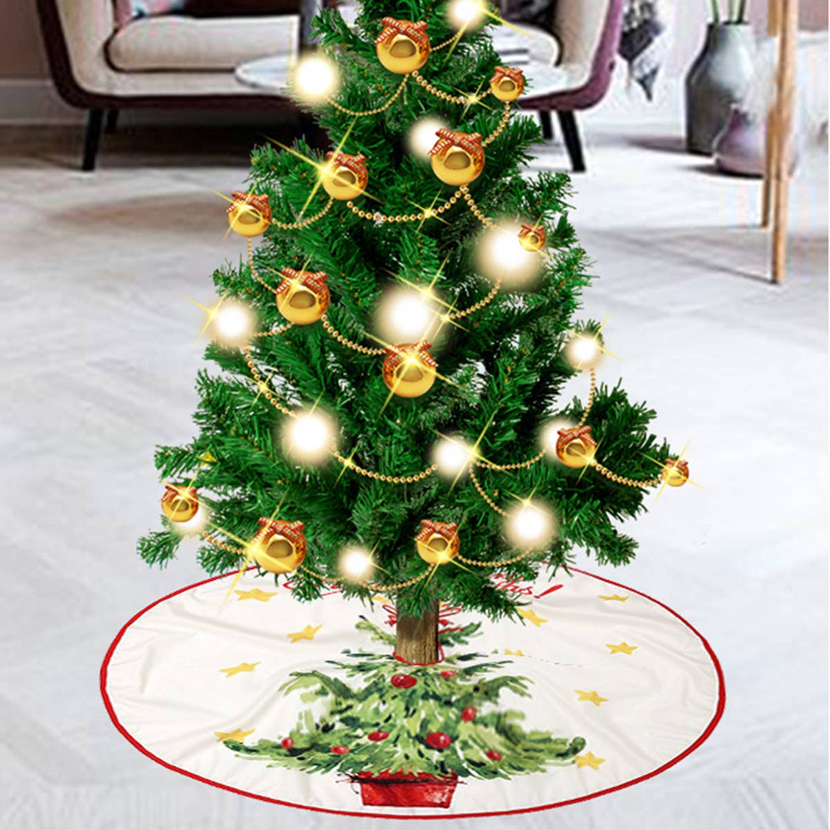 CWMM9409_CREATIVE PRINTED CHRISTMAS TREE BASE ORNAMENTS