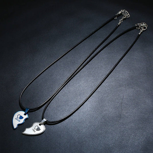 DETACHABLE HEART STAINLESS STEEL NECKLACE