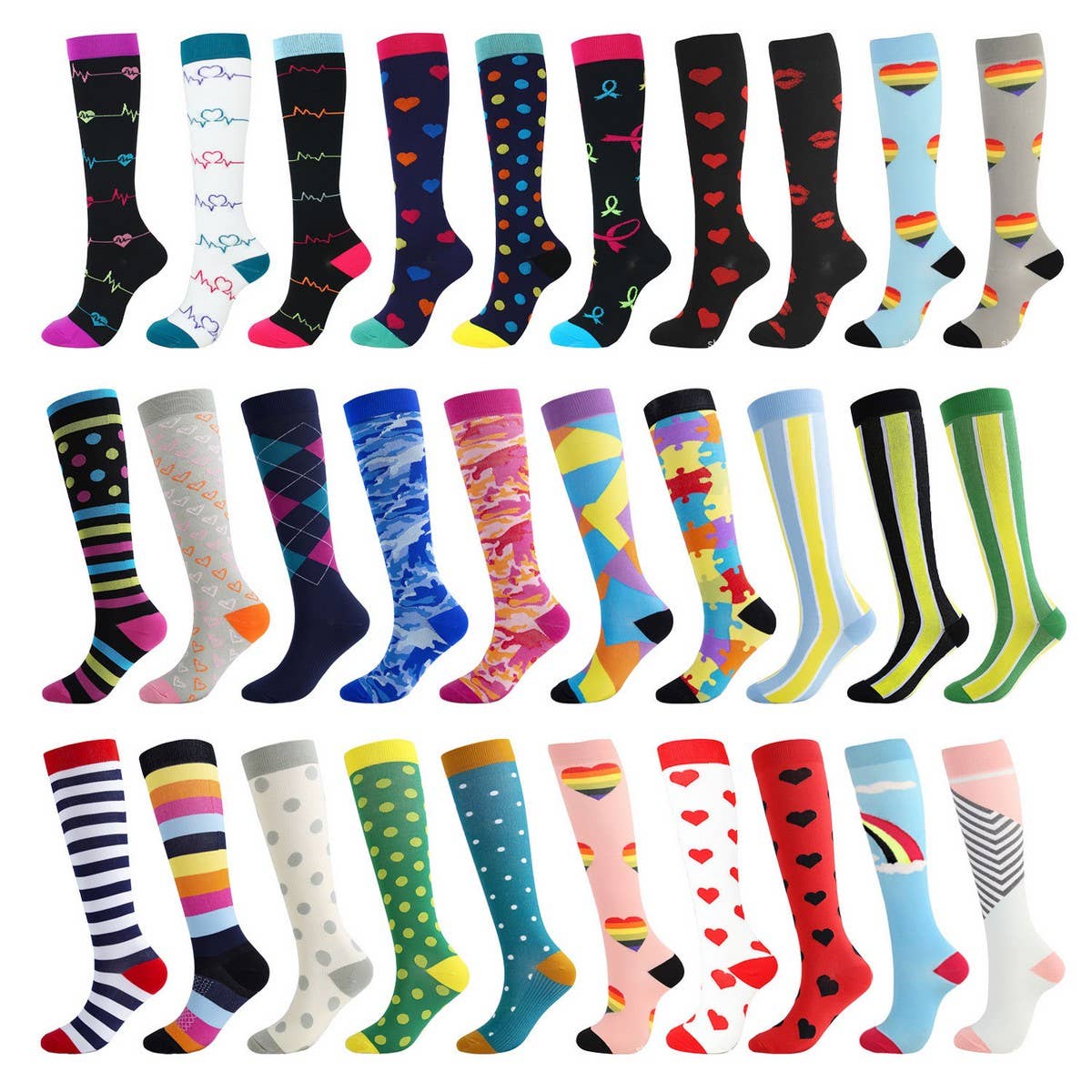 WOMEN'S SPORTS ELASTIC COMPRESSION SOCKS