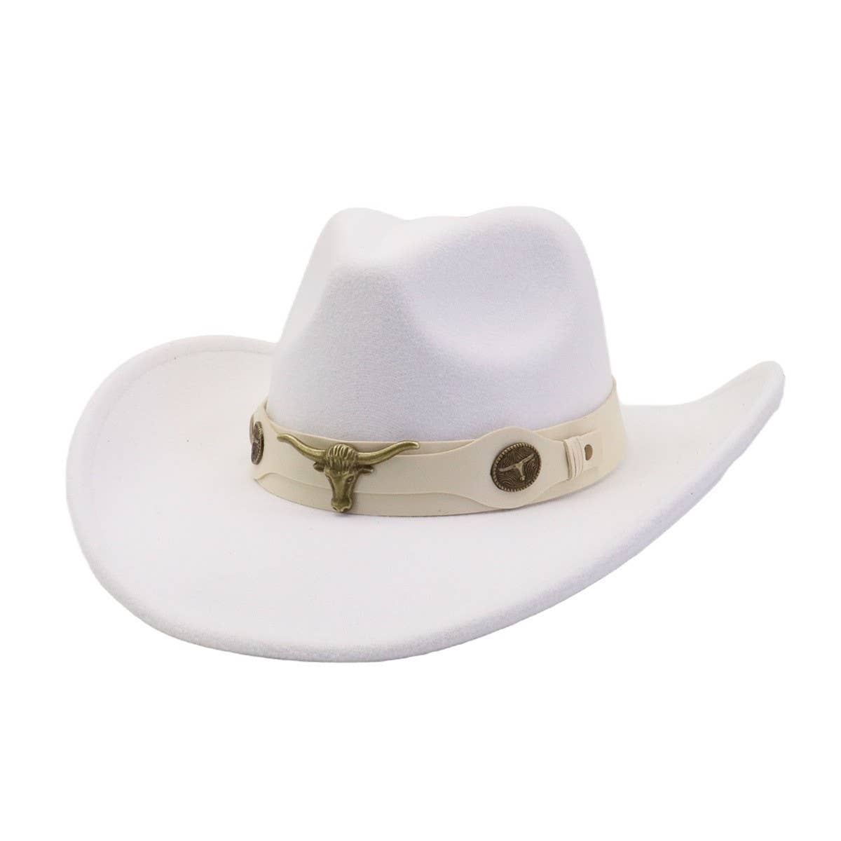 Western Ethnic  Felt Cowboy Fedora Hat_CWAH04428