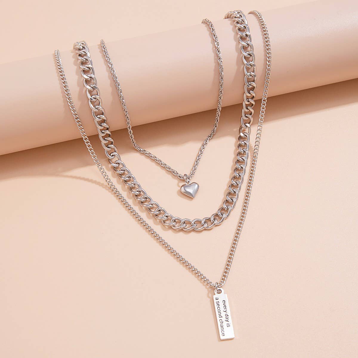 SIMPLE MULTI-LAYER CHAIN NECKLACE_CWAJE1129