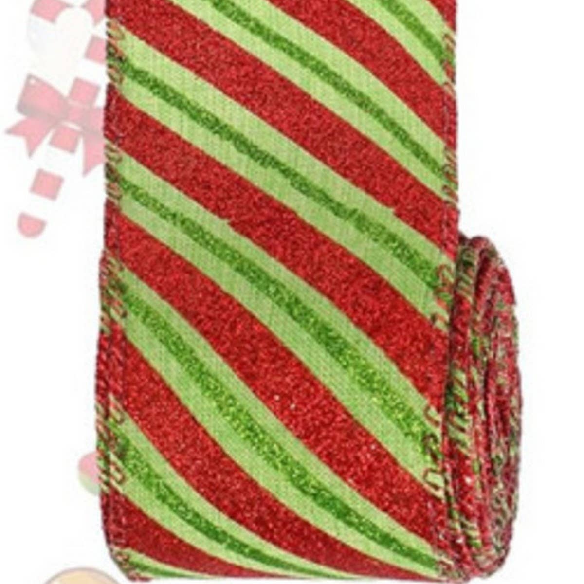 CWMM10194_CHRISTMAS GLITTER RIBBON ROLL FOR DIY BOWS
