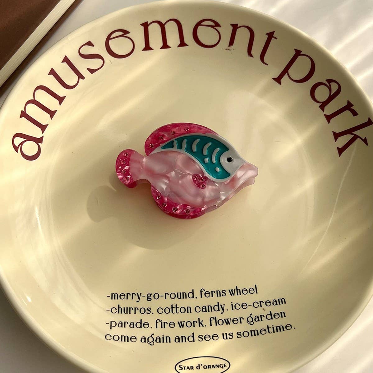 Pink Dolphin Acetate Hair Clip