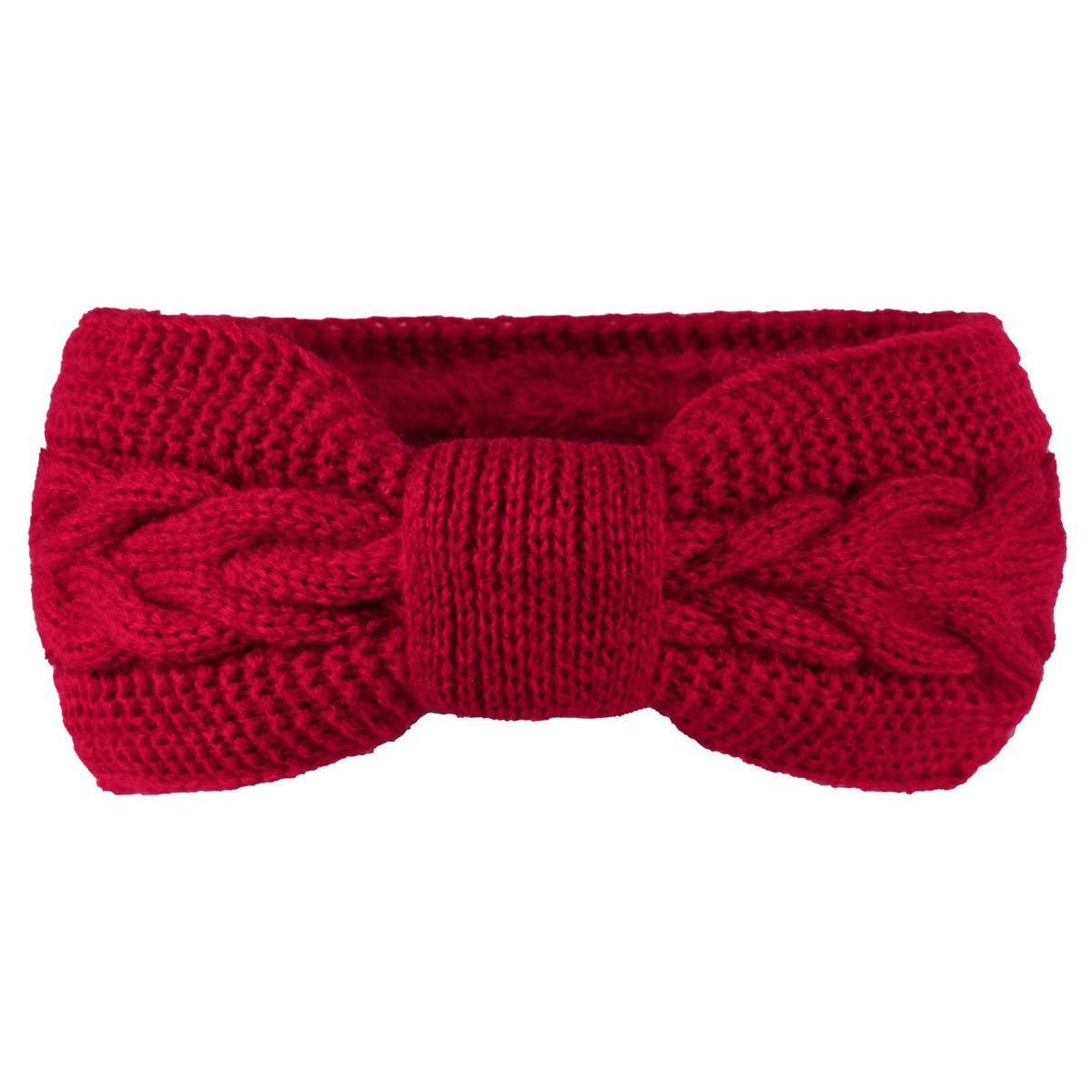 CWMM10071_FLEECE KNIT HEADBAND WITH BOW