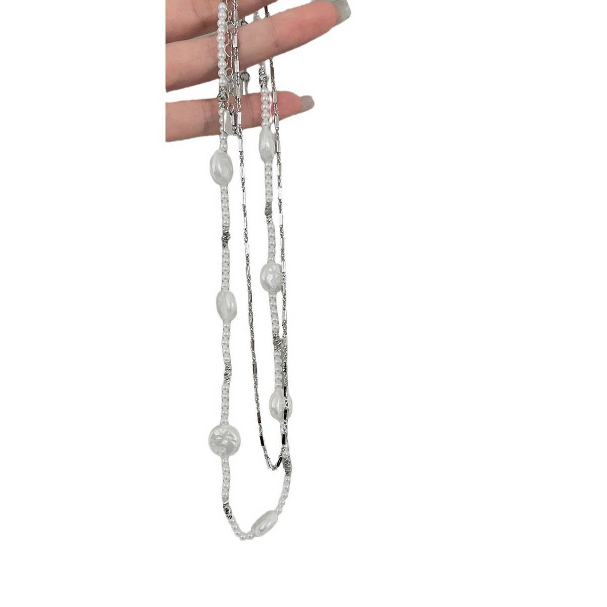 NEW DOUBLE LAYER IMITATION PEARL NECKLACE