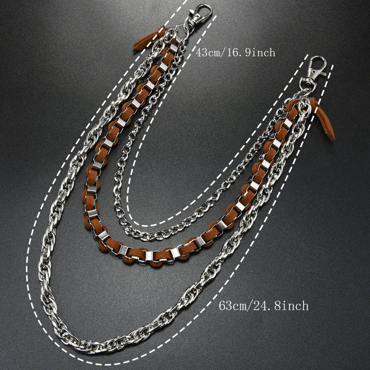 CREATIVE WOVEN THREE-LAYER TRENDY JEANS CHAIN