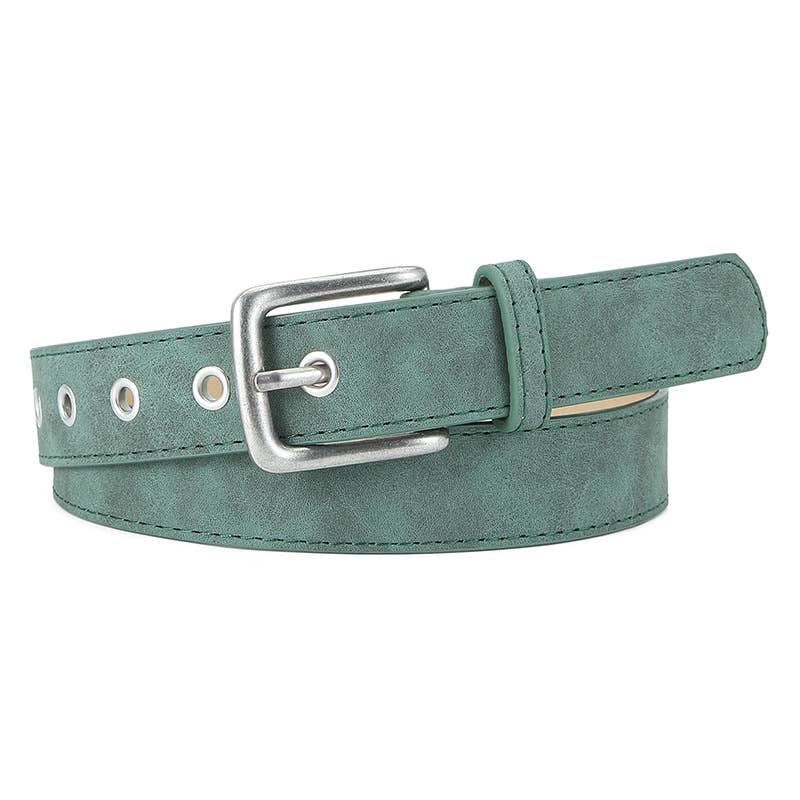 FROSTED TEXTURED PIN BUCKLE PU BELT