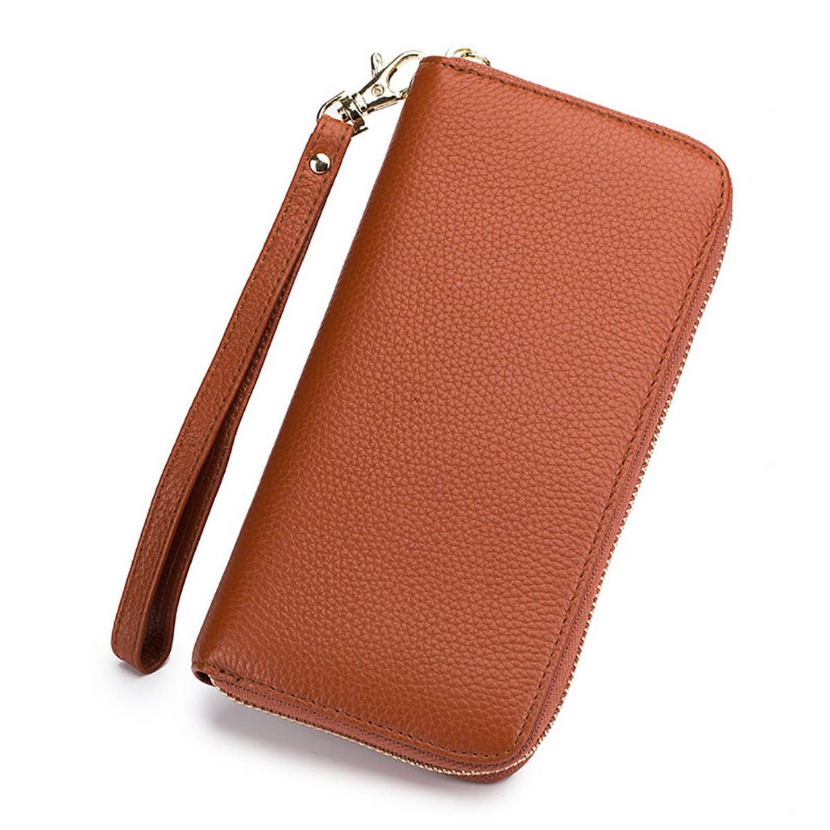 ZIPPER TASSEL ANTI-THEFT BRUSH LEATHER WALLET_CWAB3731