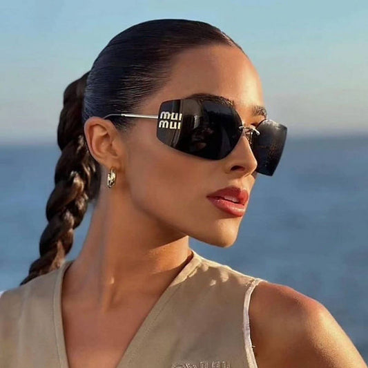 FRAMELESS SUN PROTECTION CURVED SUNGLASSES