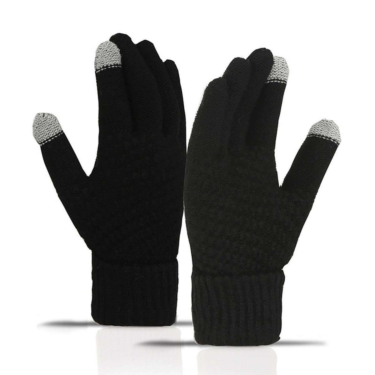 CWAG00551_WOMEN WINTER CUTE KNIT TOUCHSCREEN GLOVES