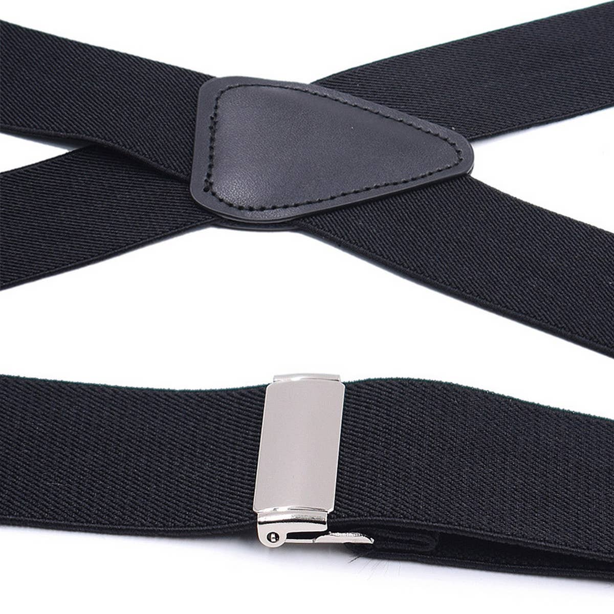 ADJUSTABLE ELASTIC 4-CLIP X-TYPE SUSPENDER CLIP_CWMM1111