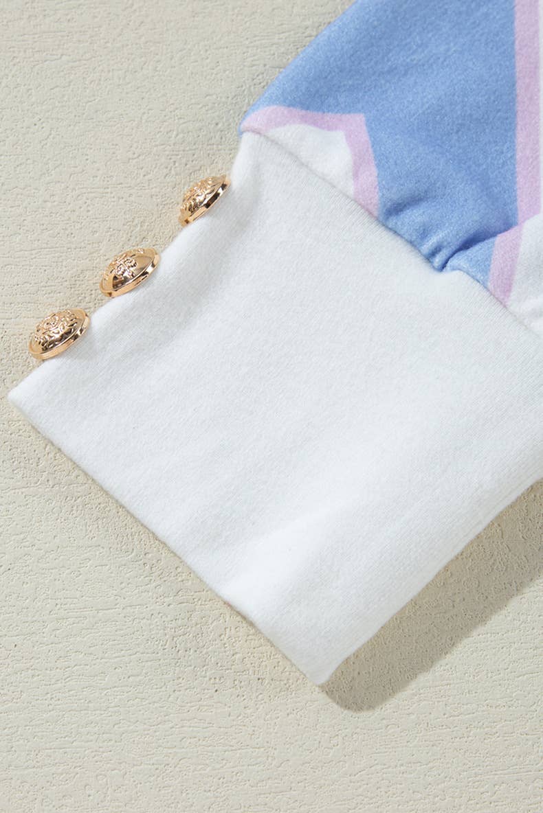 STYLISH LOOSE MATCHING STRIPED V-NECK KNITWEAR