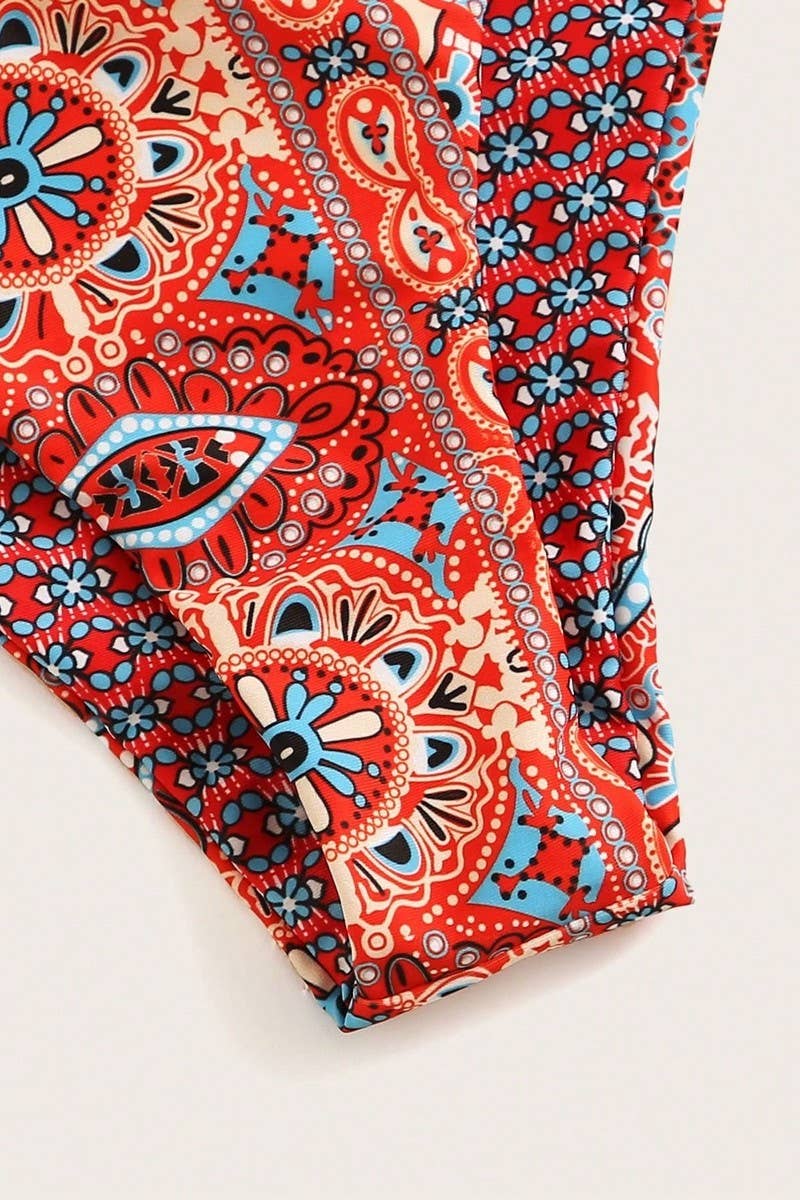 CWMW0849_PRINTED TWO-PIECE SWIMSUIT SET