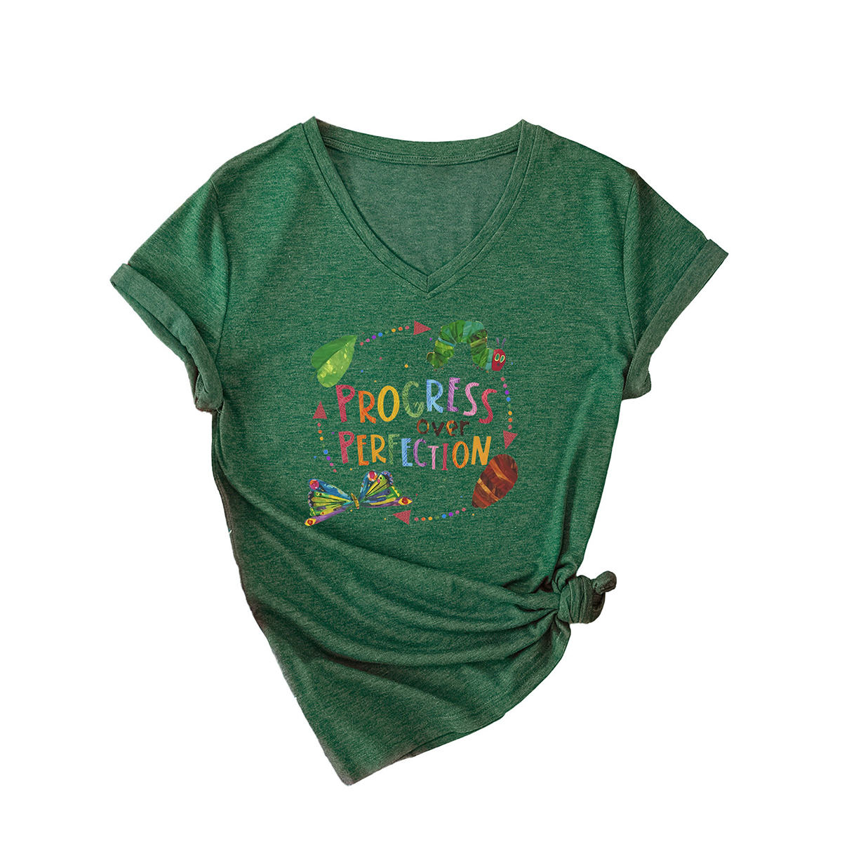 Slim Fit Women??¢s Tee ?œProgress Over Perfection??CWTTSL0501