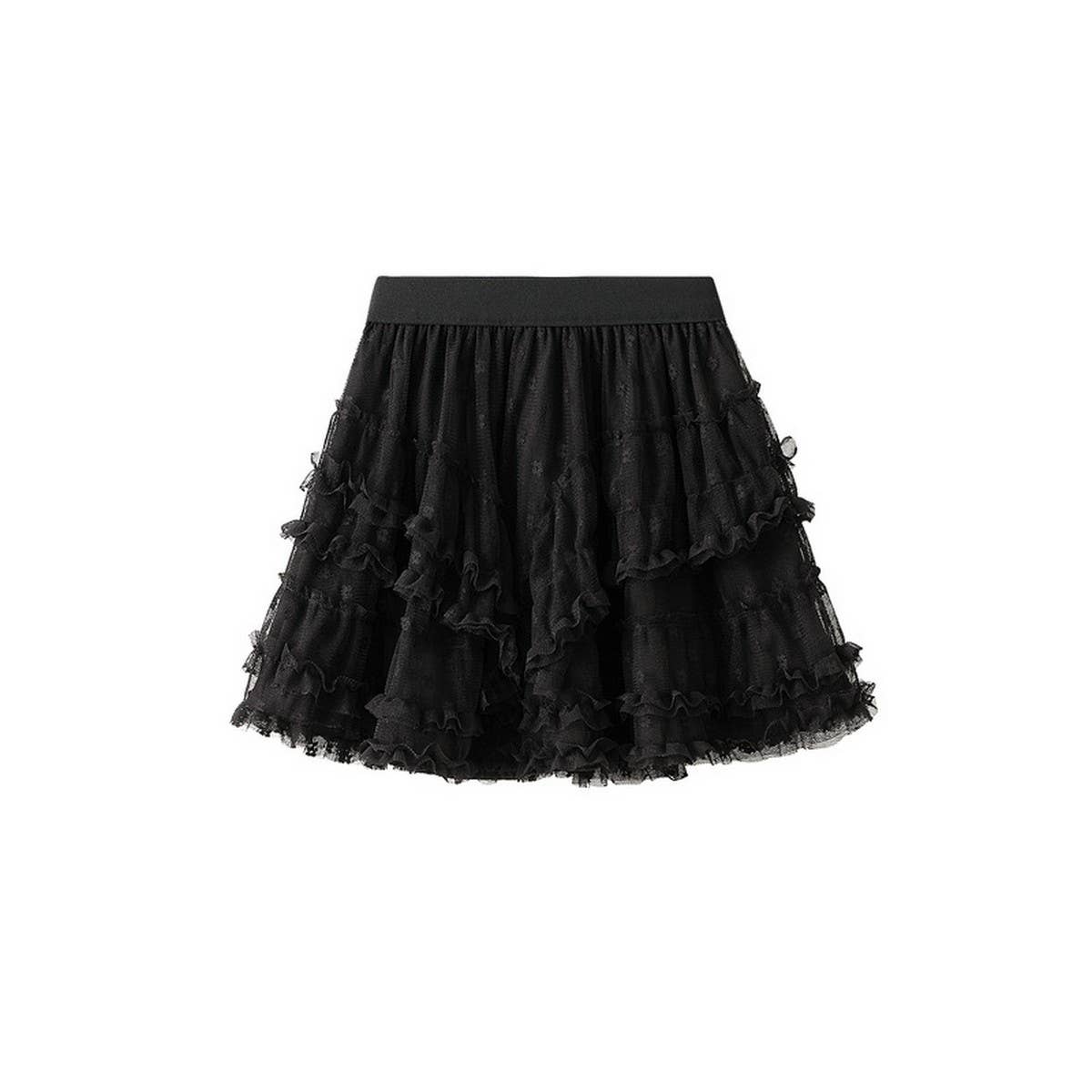 Ballet Tulle High-Waist A-Line Cake Skirt_CWBMS0330