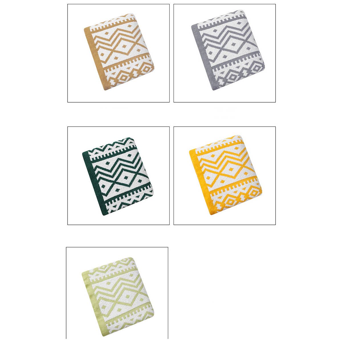 KNITTED SOFT AND LIGHT GEOMETRIC PATTERN BLANKET