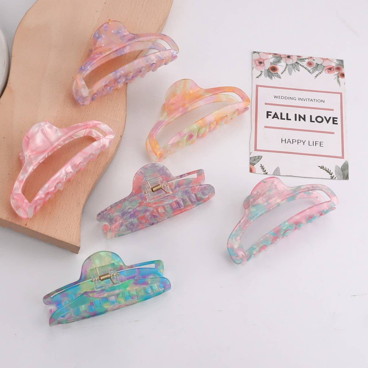 CWAHA1414_MULTICOLOR LARGE HAIR CLAW CLIP