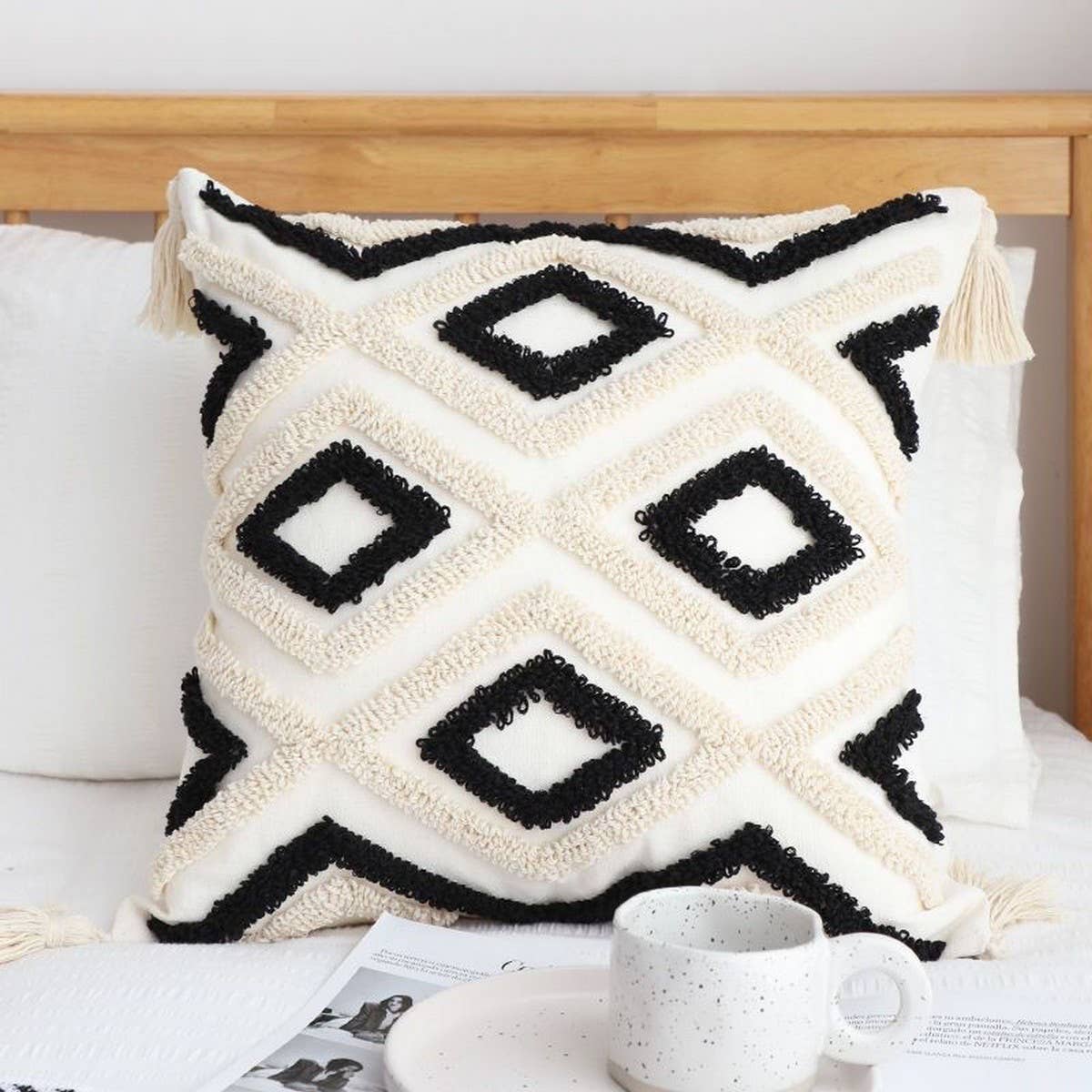 Luxury White Green Sofa Pillow Cover Modern Cushion