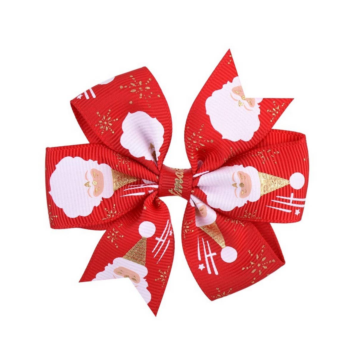 Cute Christmas Kids¡¯ Grosgrain Six-Ear Bow Clip