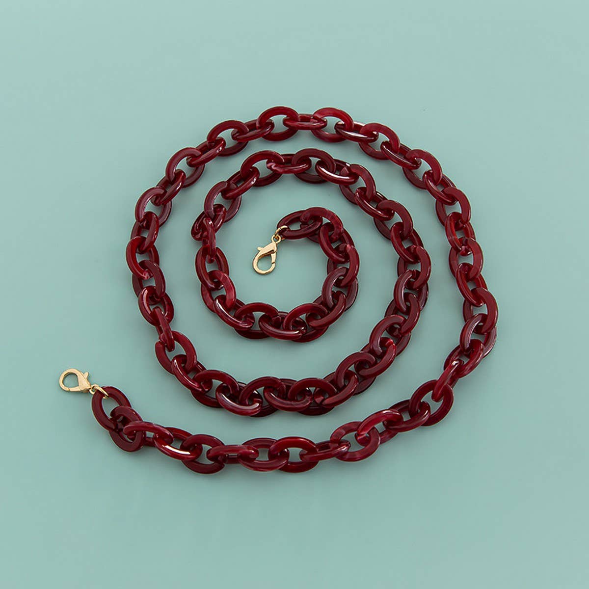 47" Oval 0.67*0.98" Acrylic Chain Bag Strap_CWMM5099