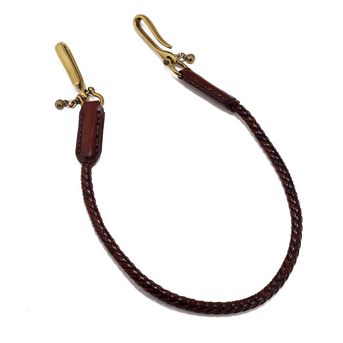 HAND-WOVEN VINTAGE LEATHER TROUSER CHAIN