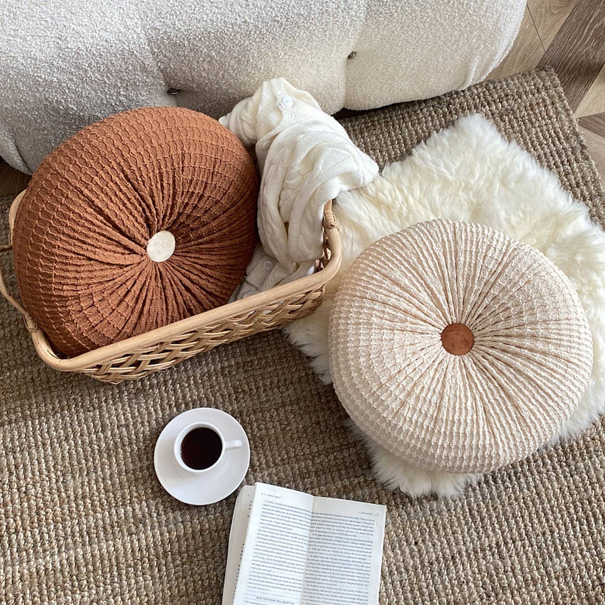 SOLID COLOR CIRCULAR PILLOW CUSHION_CWMM0852