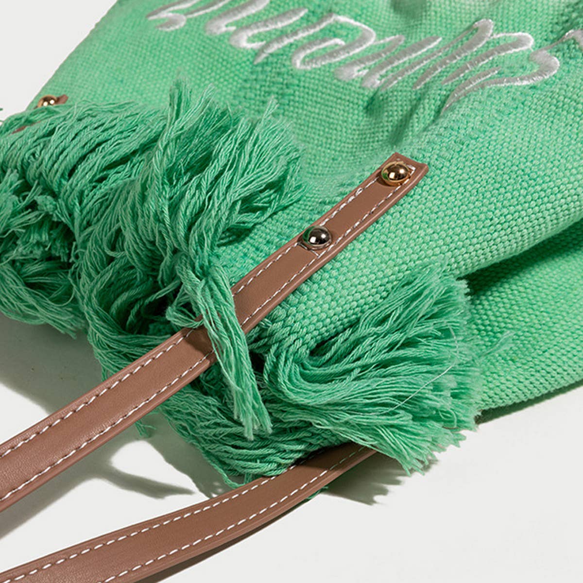 WOMEN MONOGRAM TASSEL BEACH BAG TOTE BAG_CWAB1905