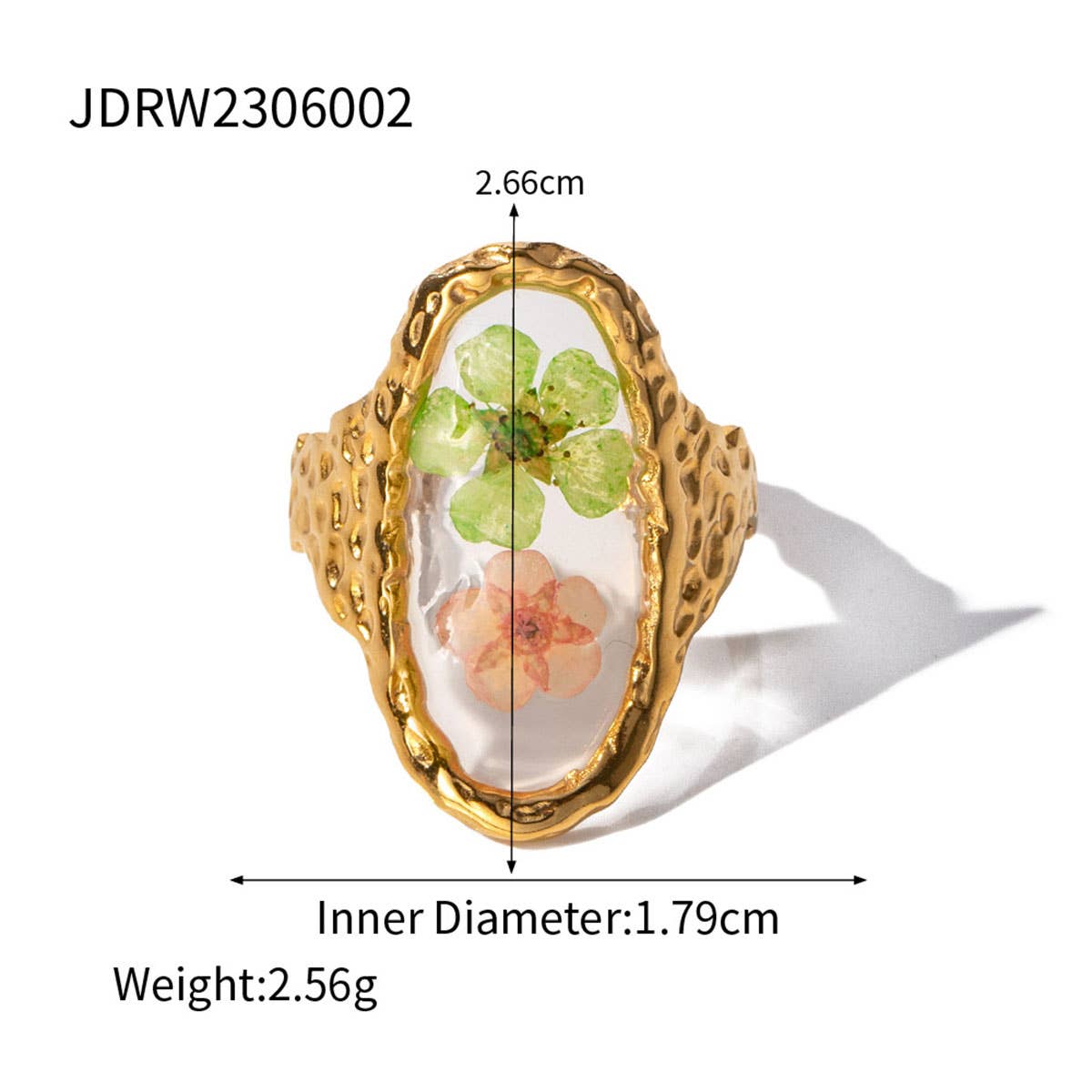 IMMORTAL FLOWER STAINLESS STEEL RINGS FOR WOMEN