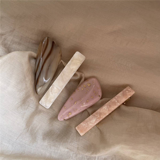 DUCKBILL HAIR CLIP MARBLE PATTERN HAIR CLIP