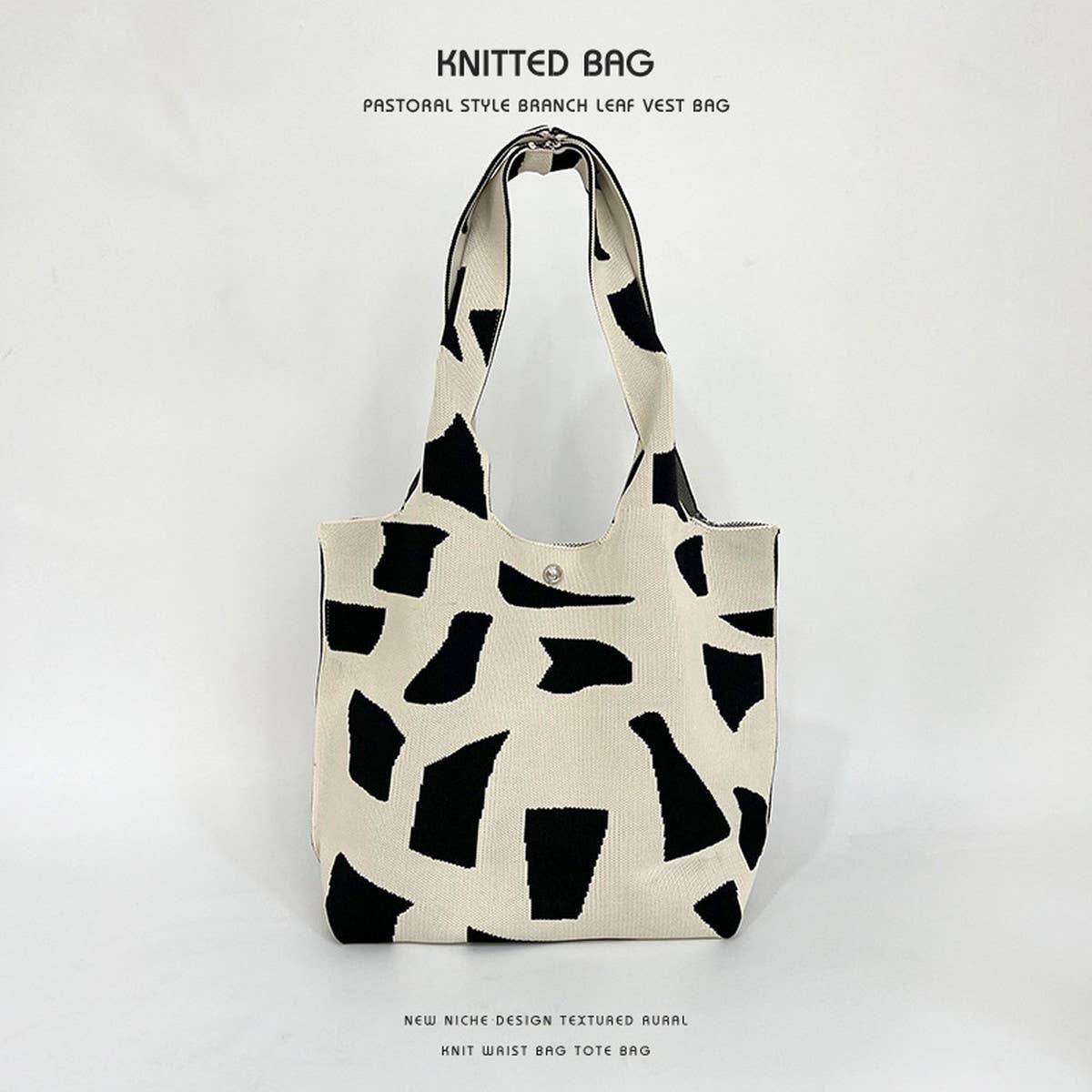 NEW NICHE DESIGN PATTERN KNITTED SHOULDER HANDBAG_CWAB2377